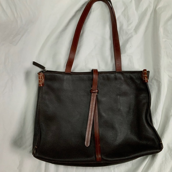 Derek Alexander Brown Leather Shoulder Bag - Picture 1 of 10